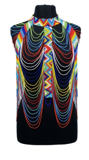 kk-03-nobg Multicolor Draped Beaded Necklace