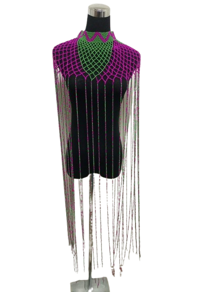 kk_01-removebg Handcrafted Kenyan Beaded Fringe Cape