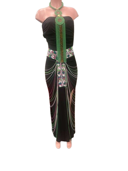 African Handmade Body Bead and Necklace Set