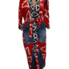 Eco-Chic Ankara & Denim Fusion Kimono