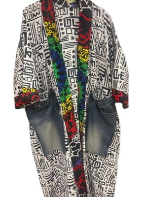 Artisan Jeans & Ankara Series Upcycled Kimono