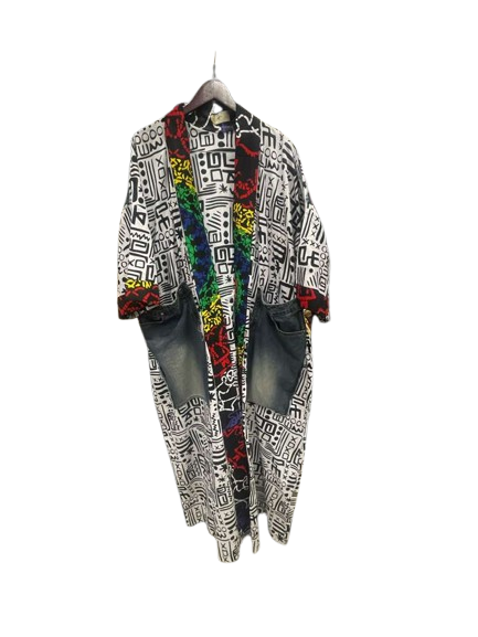 Artisan Jeans & Ankara Series Upcycled Kimono
